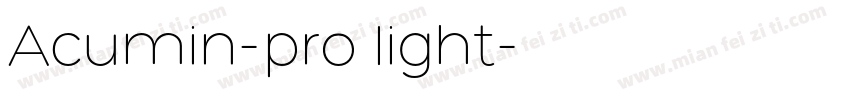 Acumin-pro light字体转换